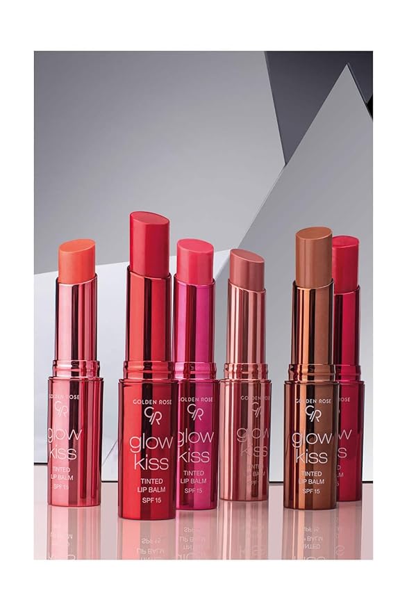 Golden Rose Cosmetics Glow Kiss Tinted Lip Balm with SPF15, Vegan Formula (Cherry Juice)