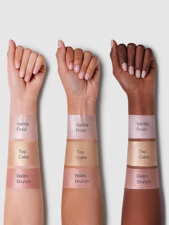 SHEGLAM Glow Bloom Liquid Waterproof Highlighter Long Lasting Cream Highlighter with Shimmer Dewy Finish - Tea Cake