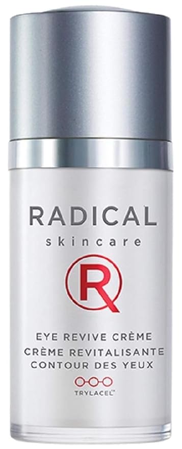 Radical Skincare Eye Revive Creme - 4 in1 Anti-Aging Solution Combats Wrinkles, Dark Circles, Puffiness, & Fine Lines - For All Skin Types Including Sensitive Skin - Paraben & Cruelty Free (0.5 Fl Oz)