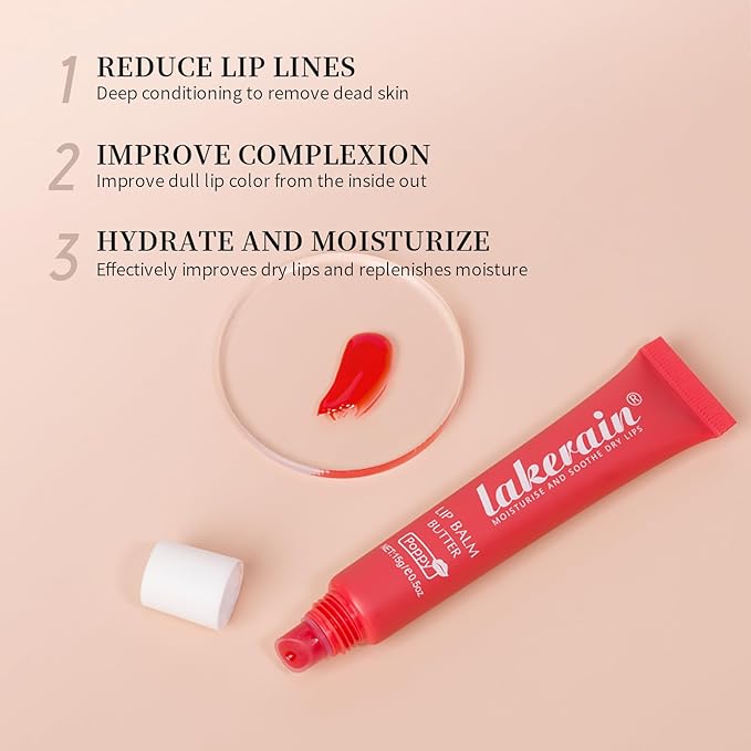 Moisturizing Lip Balm Butter for Dry Cracked Lips,Day/Night Hydrating Lip Mask, Ultra-Nourishing Lip Care Moisturizer for Soft, Smooth and Supple Lips (Brown Sugar)
