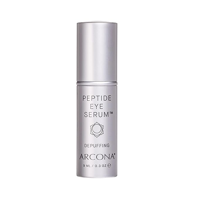 ARCONA Peptide Eye Serum - Coffee Extract Reduces Puffiness, Aloe + Lavender Soothe, Peptides Reduce Fine Lines + Wrinkles .3 oz. Made In The USA