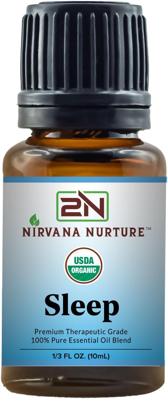 Sleep Blend USDA Certified Organic, 100% Pure and Premium, Undiluted, Sleep, Aromatherapy, Calm, Relax