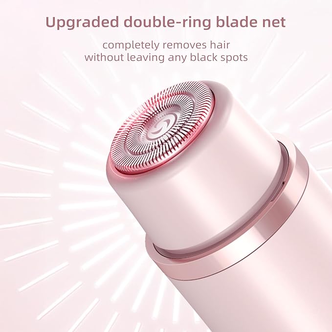 Bikini Trimmer for Women Electric Razors for Women, Double Head Dual Purpose, IPX7 Waterproof Hair Razor, Ceramic Blade Hair Trimmer Wet & Dry Use,Womens Painless Electric Shaver for Facial and Body