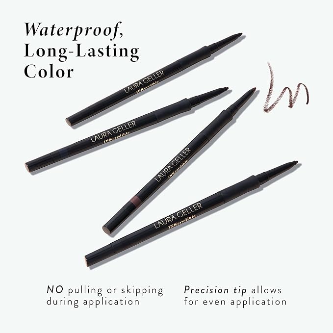 LAURA GELLER NEW YORK INKcredible Gel Eyeliner - After Midnight - Waterproof Smudge-proof Eyeliner Pencil - Built in Sharpener