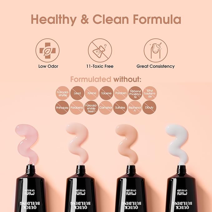 ROSALIND Poly Nail Gel Kit -8 Colors + Nail Art Accessories Kit Neon Poly Nails Gel Kit Starter Kit With Slip Solution Pro Clear Bright Colors Nail Extensions Gel Set with Mini UV Lamp