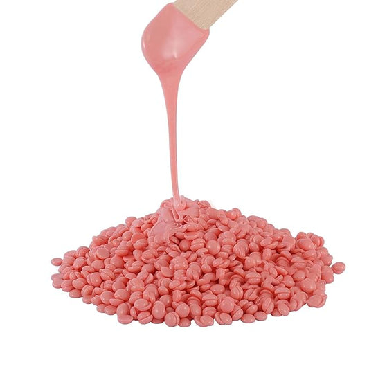 PURPLESKY Wax Beads, 1lb Coarse Beads for Hair Removal - Suitable for Face, Legs, Chest, Back, Bikini (Rose Scent)