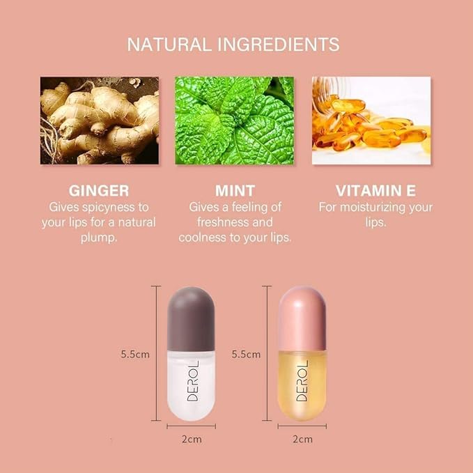 Lip Plumper Set, Day and Night Lip Plumper Gloss/Plumping Lip Balm/Lip Cosmetics Lip Mask for All Day