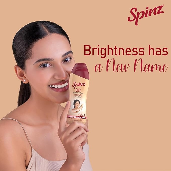 Spinz BB Talc, instant glow cover spots & blemishes 100g