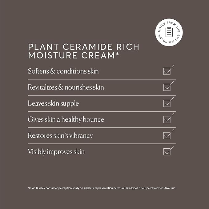 Naturium Plant Ceramide Rich Moisture Cream, Hydrating & Anti-Aging Skincare, 1.7 oz