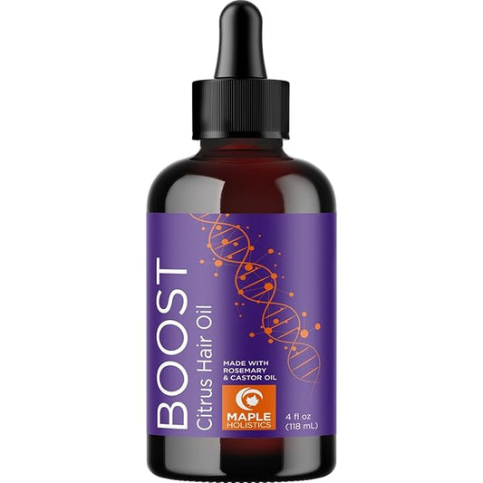 Volumizing Rosemary Hair Oil Serum - Moisturizing Scalp and Hair Oil for Men & Women Infused with Amla Black Castor Pumpkin Argan & Jojoba - Lightweight Hydrating Vegan & Color Safe (Citrus Scent)