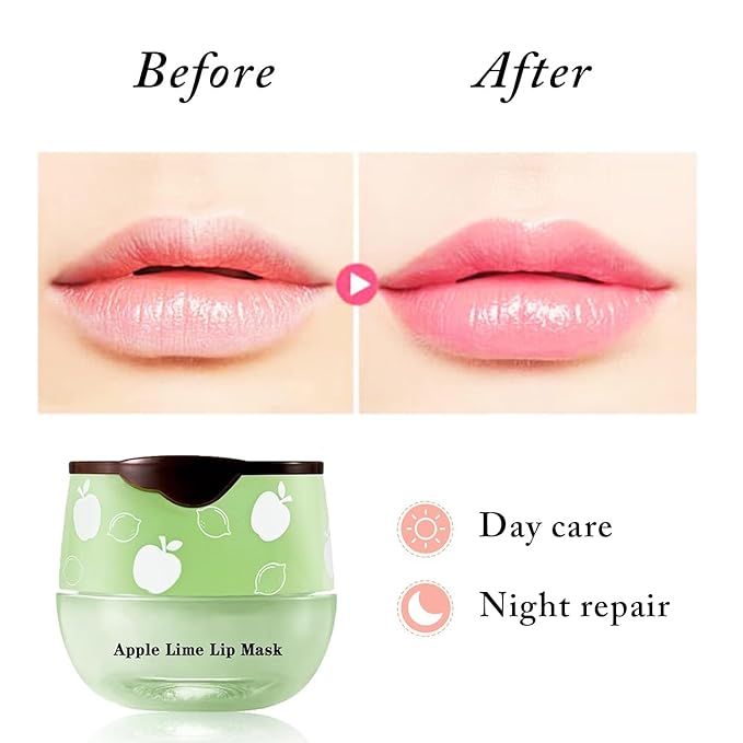 1PCS Bee Lip Balm Honey Pot, Moisturizing Lip Balm Overnight Lip Sleeping Mask Lip Scrubs Exfoliator, Hydrating Prevention Dry and Crack Lips, Lip Repair Nourishes the Lip Skin