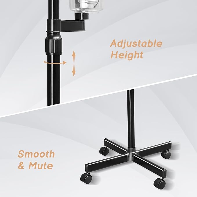 Winado 2 in 1 Professional Facial Steamer with 5X Magnification Lamp & Touch Screen, Esthetician Steamer Humidifier Face Spa Mist Steam for Home Beauty Salon, Personal Skin Care Deep Cleaning, Black