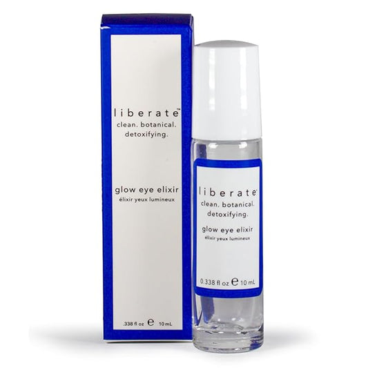 Glow Eye Elixir - .338 Oz Eye Serum with Roller Ball Applicator - Under Eye Serum for Dark Circles and Puffiness - Hydrating Eye Cream for Men and Women to Smooth Fine Lines and Wrinkles