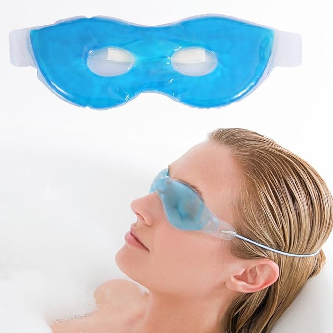 Therapeutic Cold or Warm Eye Mask,Soothing Relaxing Comfortable with Adjustable Strap Gel Remedy Relief Masks