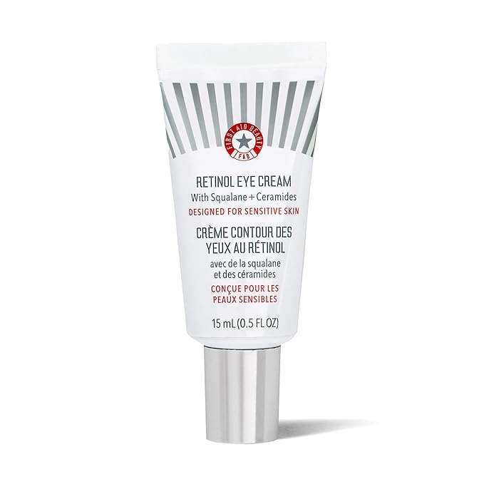 First Aid Beauty Retinol Eye Cream with Squalane + Ceramides – Visibly Smooths Fine Line & Wrinkles Around the Eyes – 0.5 oz.
