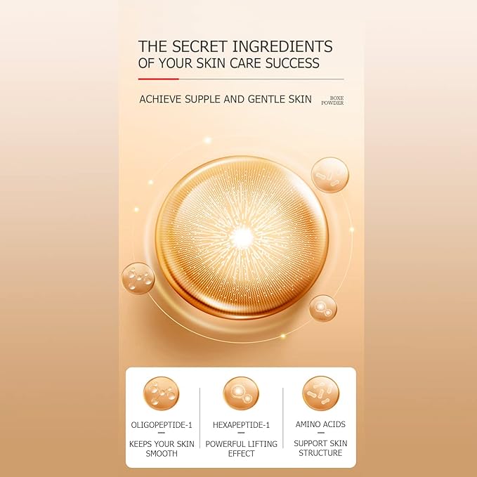 VENZEN Hexapeptide Bouncy Freeze-Fried Powder 60PCS Set Refreshing Hydration Luxury Skin Care Gift Box 60 Bottles