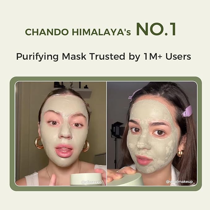 Purifying Green Tea Mask, Natural Facial Clay Mask Deep Pore Cleansing with Green Tea Extract and Portulaca Extract, for Clogged Pores, Detoxifies & Balance Oil, 3.52 fl.oz