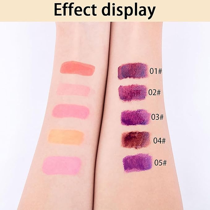 Peel Off Lip Stain -Lip Stain Peel Off Masque - Long Lasting, Waterproof and Transfer Proof Nude Lip Tint, Matte Finish Peel Off Makeup (04 First Kiss Stain)