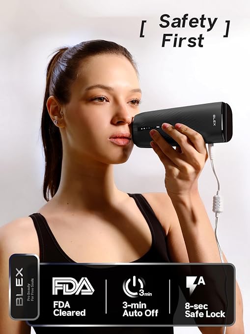 Blex Laser Hair Removal for Women and Men, IPL Hair Removal Device Effective in 2 Weeks, with Ultra-Fast 0.2s Light Emission, Comfortable and Painless, Black