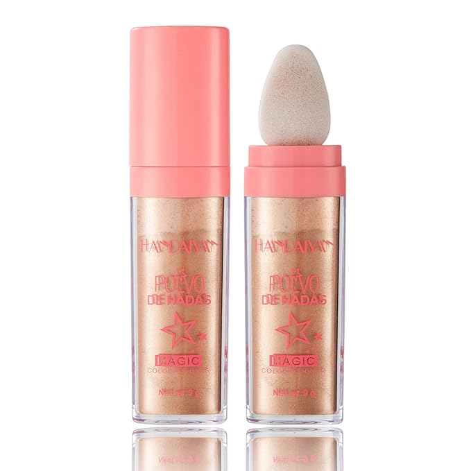 Polvo De Hadas Body Shimmer Glitter Highlighter Powder Makeup,High Gloss Sparkle for Face Body Hair,Create The Most Sparkly And Attractive Glitter Makeup - Bronze