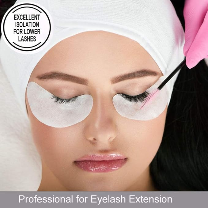55 Pairs Set, Under Eye Hydrogel Pads, Professional Lint Free Eye Mask Eyelash Extension Gel Patches Kit for Adhesive Lash Beauty Tool (Golden)