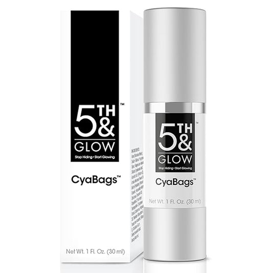 5th & Glow Cyabags Line Smoother, Instant Eye Puffiness Reducer, Reduce Fine Lines, Wrinkles, and Under Eye Bags, 1 oz