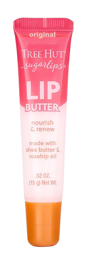 Tree Hut Sugarlips Original Lip Butter | Lock in Moisture & Nourish Skin for Full, Hydrated Lips | Essential Lip Care | 0.52 fl oz.