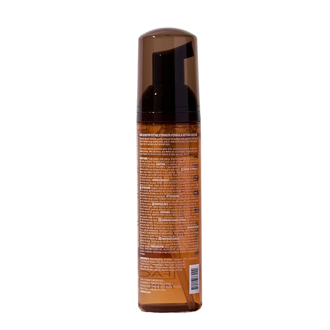 Style Factor EDGE BOOSTER Extra Strength Setting Mousse – Frizz Control, Extra Volume, and Conditioning – 2.5oz Amber Mousse for Curly Hair