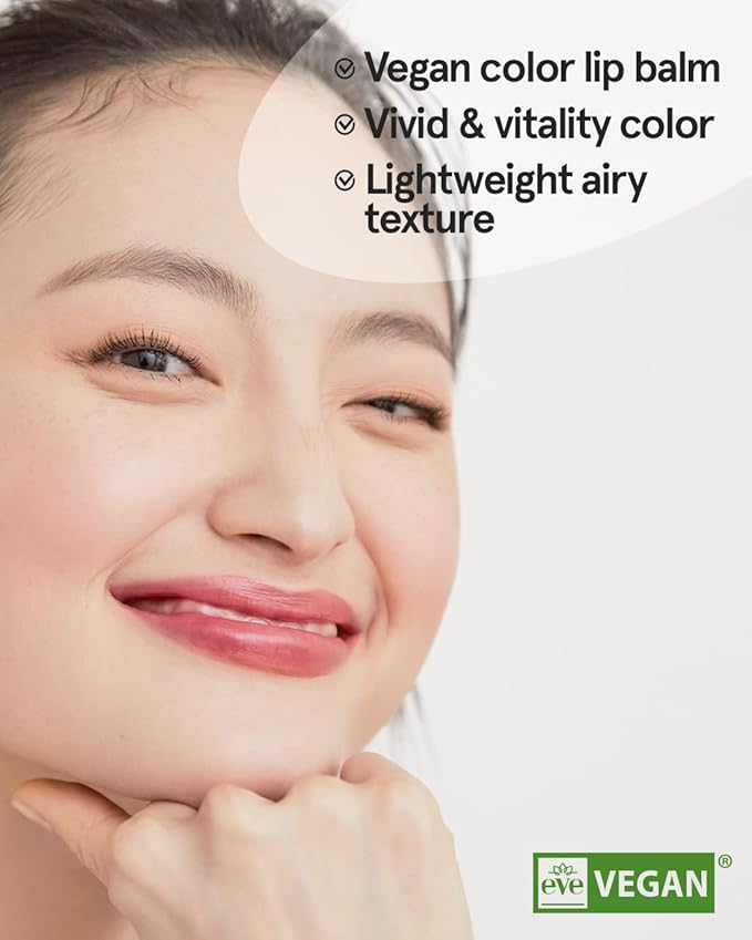 ATHÉ Authentic Airy Lip Balm 04 CHILLI, Korean Vegan Color Lip Blam, Flake-Free Slim Fit Lips, Silky Powdery Finish & Air-like Blurring with Vibrant Colors, 0.11oz.