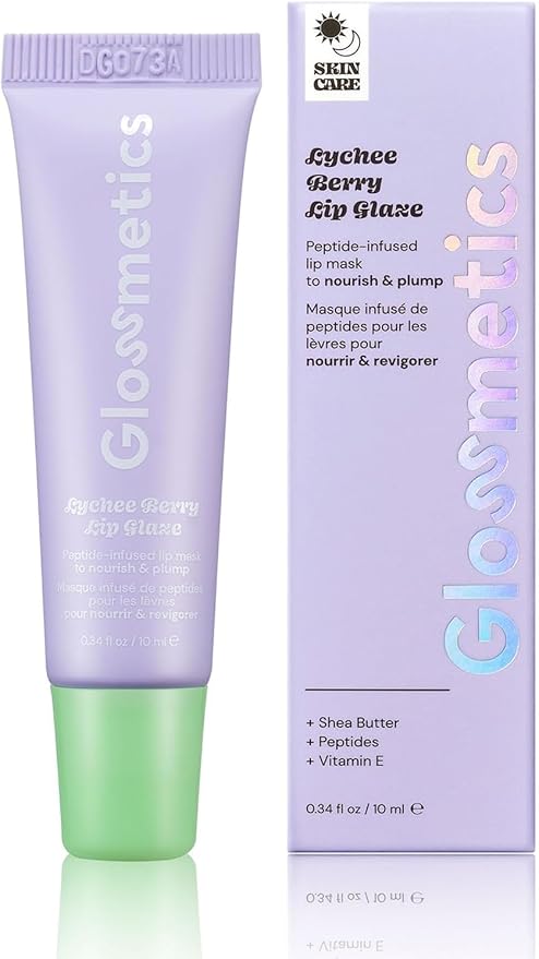 Glossmetics Lychee-Berry Overnight Lip Mask - Hydrating, Moisturizing Lip Balm for Soft, Smooth Lips (Pack of 2)