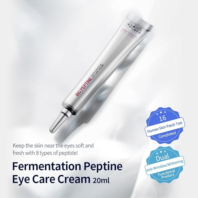 Fermentation Peptine Eye Care Cream (Tube 20ml), Improve Dark Circles, Anti-Aging, Contains 8Types of Peptide, Wrinkles, Daily Wrinkle Eye Cream