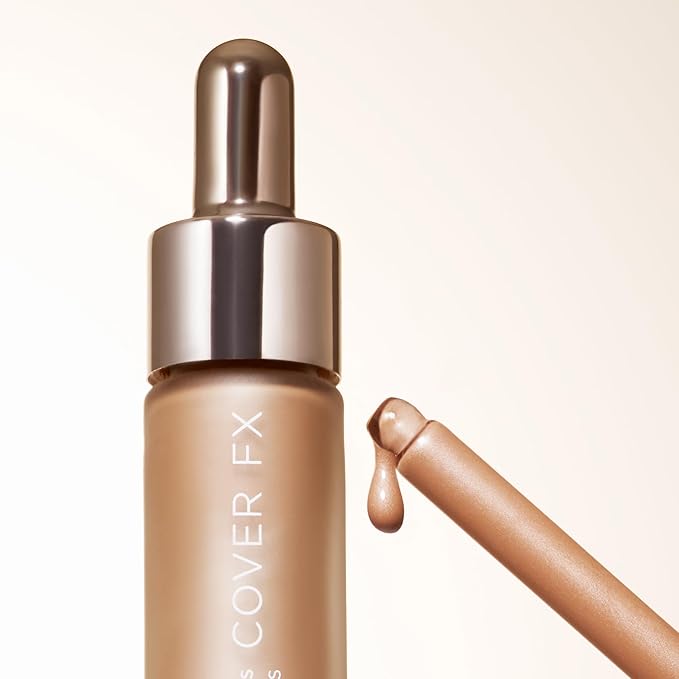 COVER FX Custom Bronzer Drops - Gilded Glow: Rich Bronze - 1 Fl Oz - Radiant Glow Liquid Bronzer - Customizable Color
