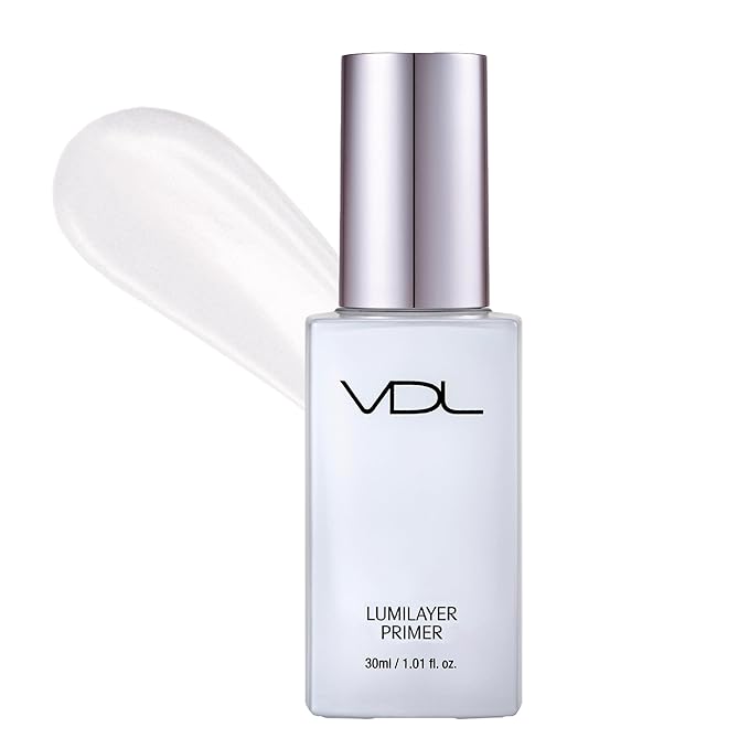 VDL Lumilayer Primer (Glowy Finish, 1.01fl oz) - Illuminating Pearl Makeup Base for Glowing Skin. Korean Makeup. Hydrating Radiance