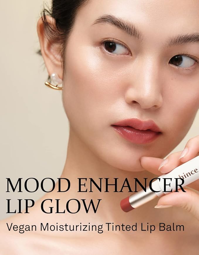 HINCE Mood Enhancer Lip Glow, Moisturizing Lip Balm with Shea Butter & Sweet Almond, Non-Sticky and Long-lasting Tinted Lip Tint with Buttery Balm Texture for Neutral Color 0.2oz. (1, START OVER, 04)