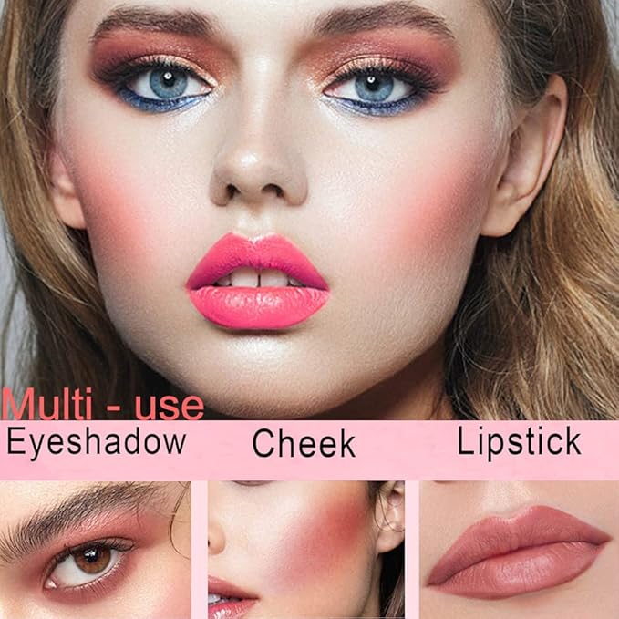 Cream Blush Wand, Milk Liquid Blush Contour Wand with Cushion Applicator, Smooth Natural Blush Makeup Stick for Cheek Lip Eye, Lightweight, Easily Blendable,101 Ravishing,Nude Pink