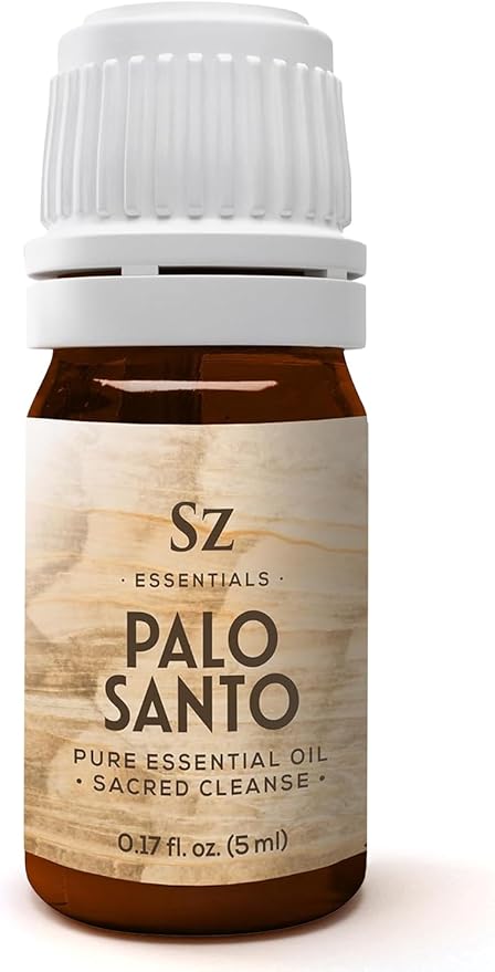 Palo Santo Essential Oil – 100% Pure – Ethically Sourced from Peru – Sacred Oil for Ritual Use, Spiritual Cleansing & Energy Clearing – Bursera graveolens – Vegan – 0.17 fl oz (5mL)