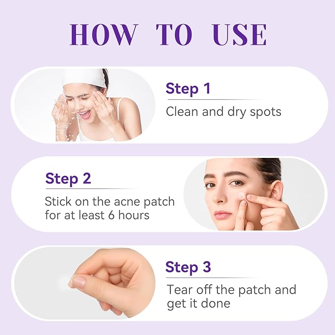 Overnight Pimple Patches for Face - Maximum Strength Hydrocolloid for Cystic Acne & Dark Spots (72 Count) - 10mm & 12mm Medicated Night Time Treatment