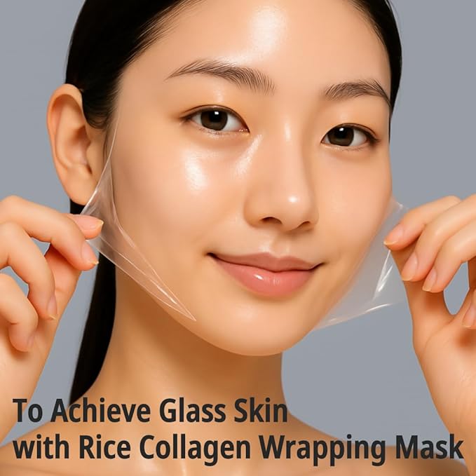 daymellow Rice Collagen Wrapping Mask 2.36 fl. oz / 70ml – Korean Peel-Off Facial Mask with Hydrolyzed Collagen, Hydrating & Firming, Overnight Gentle Pore Tightening for Glowing Glass Skin