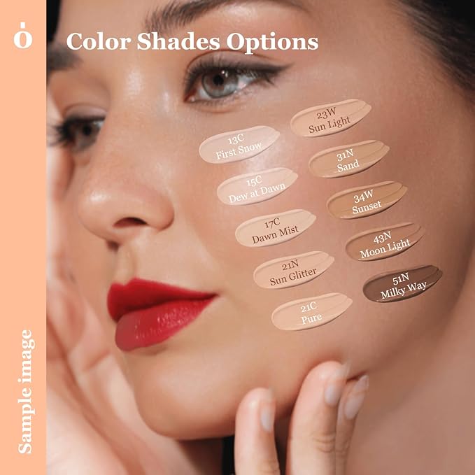 Skin Barrier Glow Cover Cushion, All-day Coverage, Glow Finish, Lightweight, Skincare-Like Texture, Non-cakey Makeup, Korean Cushion Foundation (#15C Dew at Dawn, 0.49 oz)