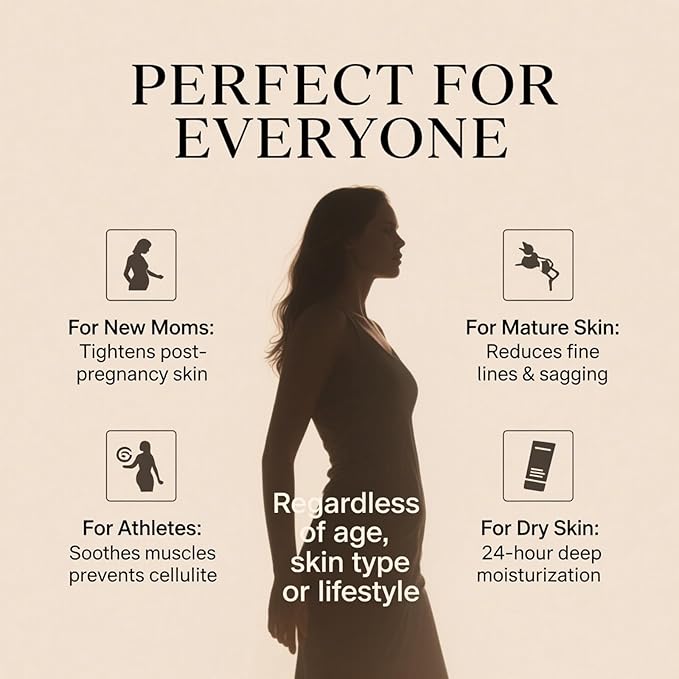 Champagne Firming Body Cream,Anti-Aging Tightening Cream with Luxe-Lift Complex,Skin Firming Cream for Hydrates Dry Skin, Fights Crepey Skin on Arms & Legs(8 Fl Oz, Sweet Almond Coconut)