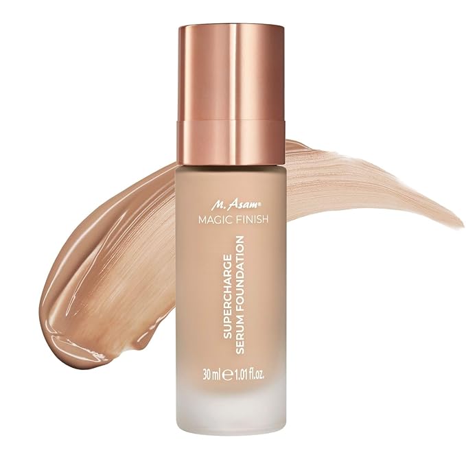 M. Asam MAGIC FINISH Supercharge Serum Foundation Cool Honey (1.01 Fl Oz) - Moisturizing Make Up & Firming Face Serum In One, Anti-aging CC Cream With Optimal Coverage & Hyaluronic Acid