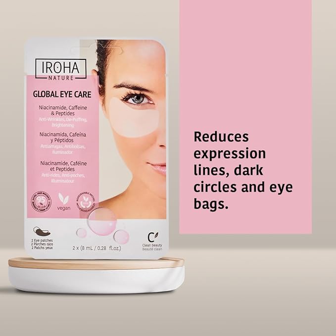 Eye Masks, Reduces Wrinkles, Dark Circles & Puffiness - Pack of 5 Pairs - Hydrating Patches with Niacinamide, Caffeine, Peptides - Vegan, Cruelty-Free, Skincare, Under Eye Treatment, Gift