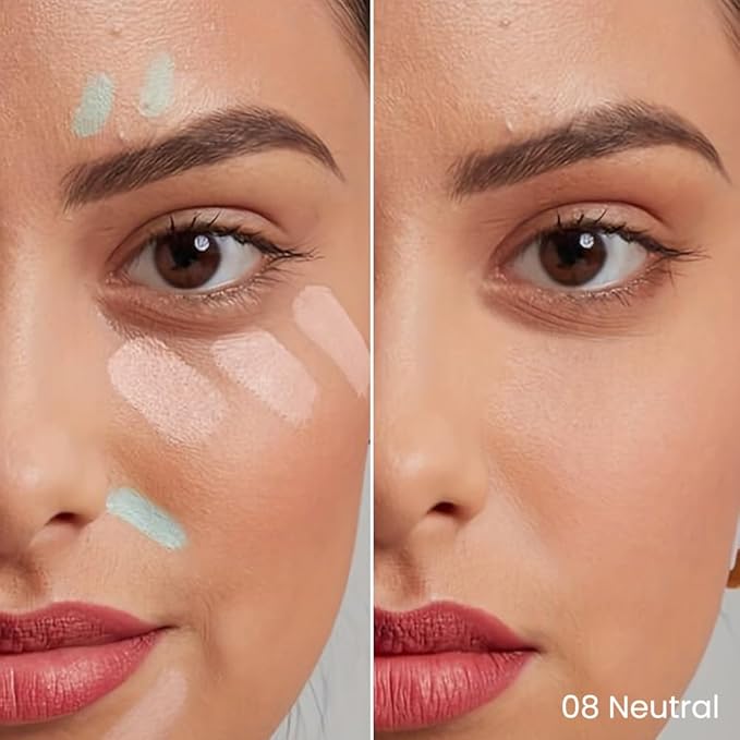 Kaely PROFESSIONAL MAKEUP Correcting Concealer Stick,Medium Coverage Concealer Crayon,under Eye Brightener Concealer for Dark Circles,corrector de ojeras,Lightweight,Vegan,08 NEUTRAL