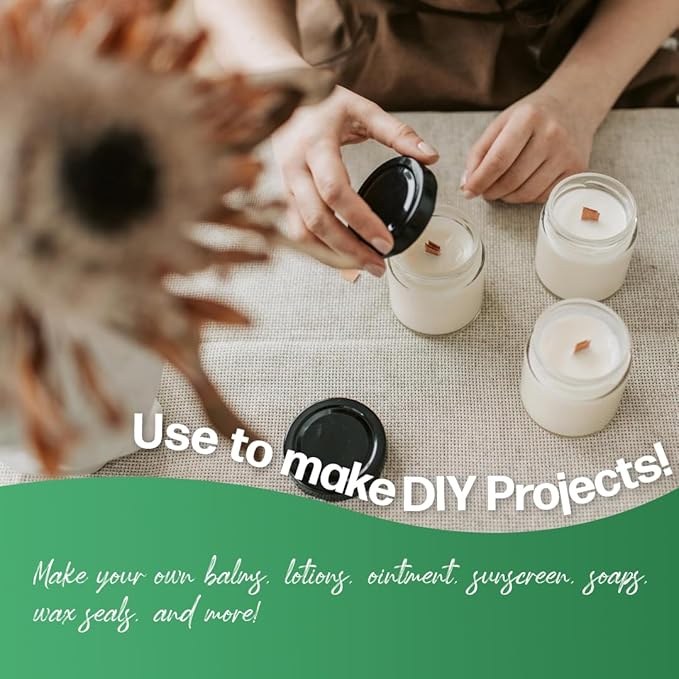 White Beeswax Pellets 1 lb (16 oz), Pure, Natural, Cosmetic Grade, Bees Wax Pastilles, Triple Filtered, Great For DIY Lip Balms, Lotions, Candles