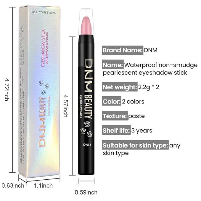 Kaely 2Pcs Cream Eyeshadow Sticks Set for Eyes Waterproof,Red Shimmer Eye shadow Stick Pencil Pen Bulk sombras en crema para ojos 35+35