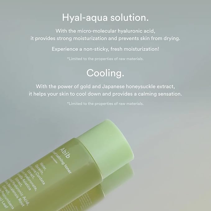 Abib Calming 2 Step Set with Cleanser I Heartleaf Calming Trio, All in One, Soothing Acne, Pimple, Mild Acidic for Senstive Skin, Irritated Skin