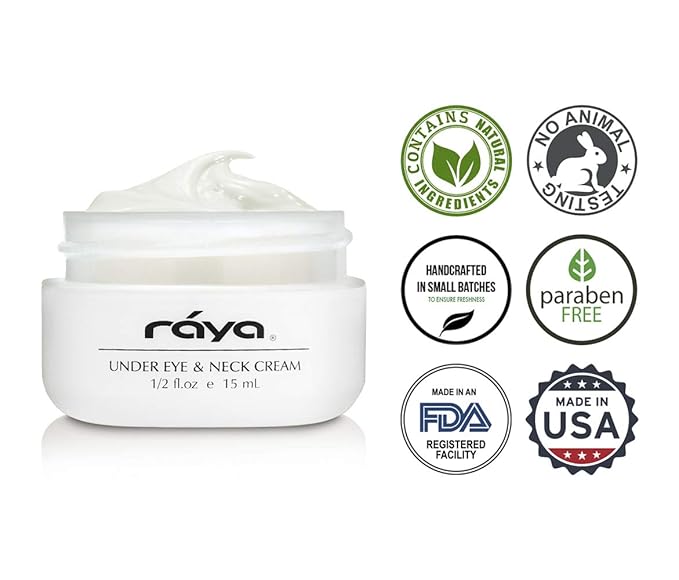 Raya Under-Eye & Neck Cream (408) - Revitalizing Anti-Aging Treatment for Eye Area & Neck, Tighten, Lift, Firm, Effectively Reduces Lines & Wrinkles, Expertly Formulated for Effective Neck Tightening