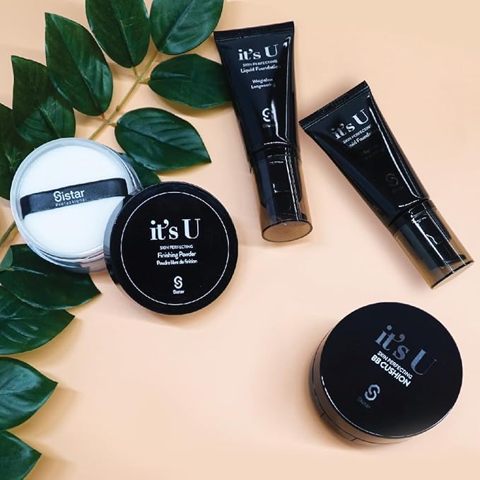 Sistar Skin Perfecting BB Cushion Full Coverage Long Lasting Natural Glow Foundation On The Go Case With Mirror (Deep)