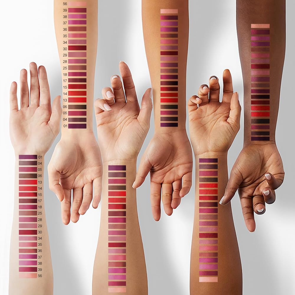 evpct 1Pcs Nude Brown Matte Lip Liner and Liquid Lipstick Stain Makeup Set for women, Brown Long Lasting Smudge Proof Lipstick labiales matte mate larga duracion listip 24 hours originales, 25#