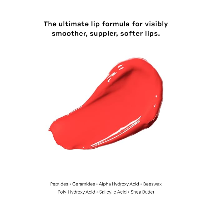 U Beauty The PLASMA Tinted Lip Compound - Anti-Aging & Anti-Wrinkle Lip Gloss, Hyaluronic Acid, Shea Butter & Peptides for Hydration & Plumping, Poppy - 15 mL